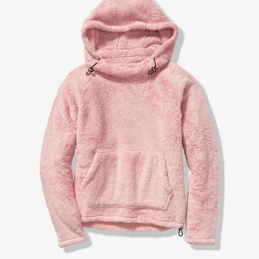 Cozy Pink Fleece Hoodie Sweater